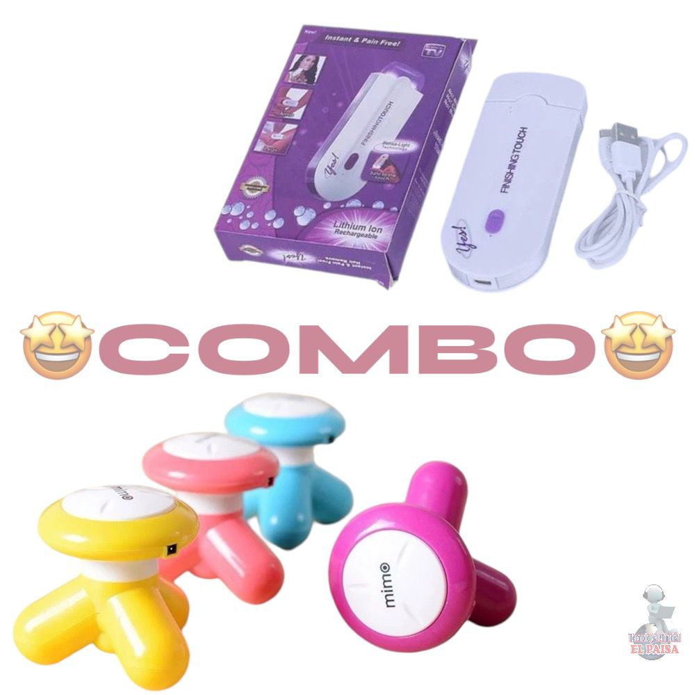 COMBO MASAJEADOR MIMO+MAQUINA DEPILADORA